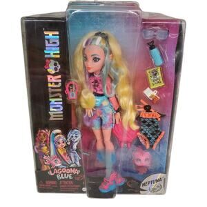 Monster High Lagoona Blue Doll & Pet Fish Neptuna G3 Reboot NEW Mattel 2022